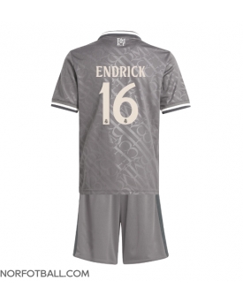 Billige Fotballdrakt Real Madrid Endrick #16 Replika Tredjedraktsett Barn 2024-25 Kortermet (med bukser)